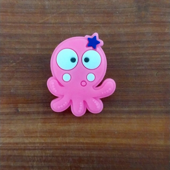 Pink Octopus Croc Charm - Picture 1 of 1